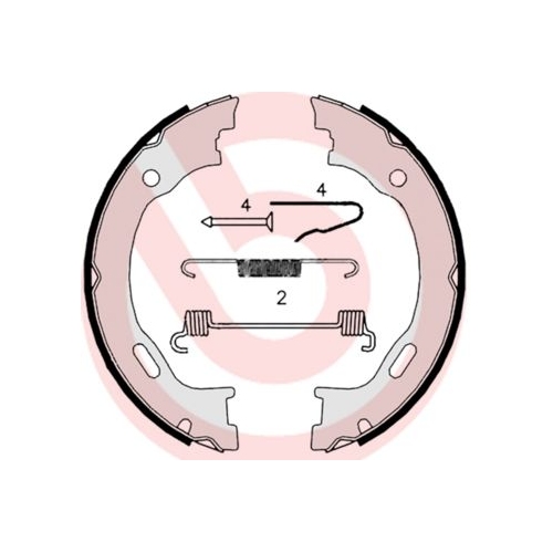 BREMBO Bremsbackensatz, Feststellbremse ESSENTIAL LINE