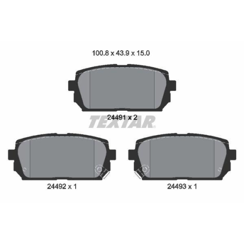 TEXTAR Bremsbelagsatz, Scheibenbremse