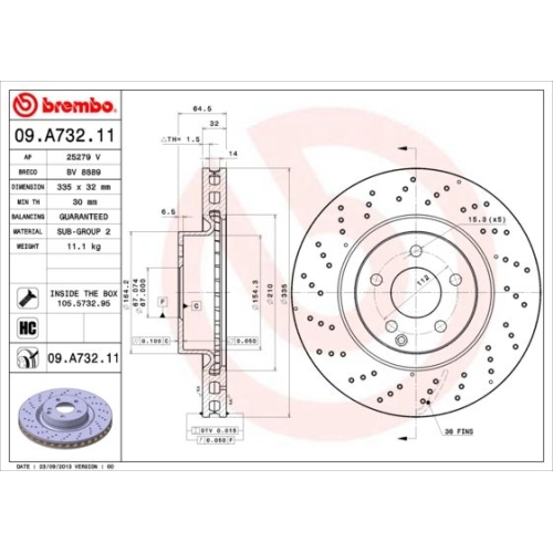 BREMBO Bremsscheibe PRIME LINE - UV Coated