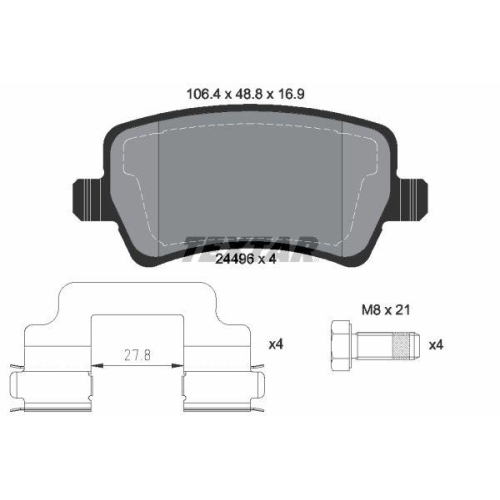TEXTAR Bremsbelagsatz, Scheibenbremse Q+