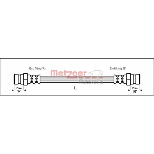 METZGER Bremsschlauch GREENPARTS