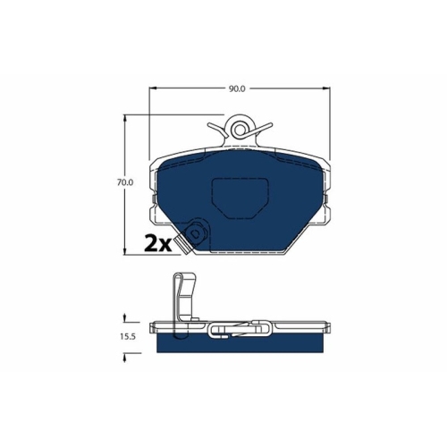 TRW Bremsbelagsatz, Scheibenbremse ELECTRIC BLUE