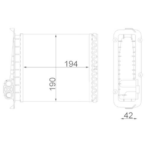 MAHLE Wärmetauscher, Innenraumheizung BEHR