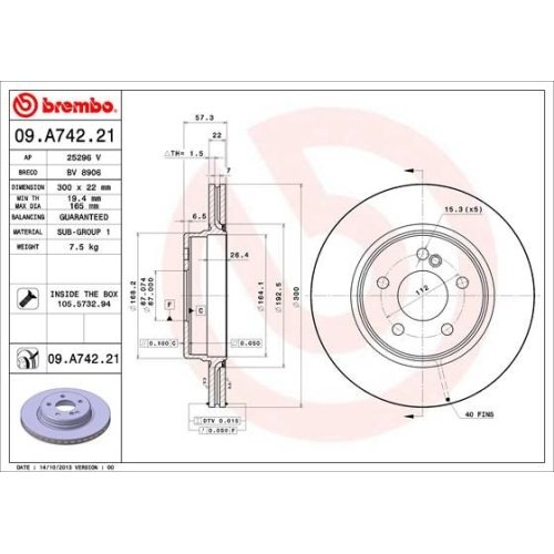 BREMBO Bremsscheibe PRIME LINE - UV Coated