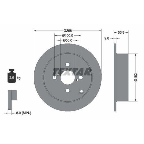 TEXTAR Bremsscheibe PRO