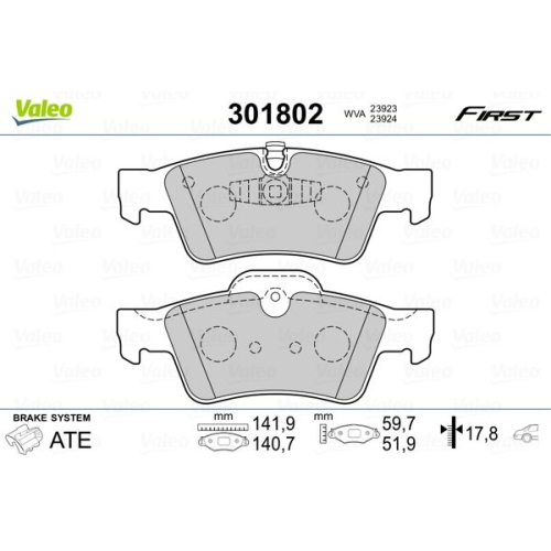 VALEO Bremsbelagsatz, Scheibenbremse FIRST