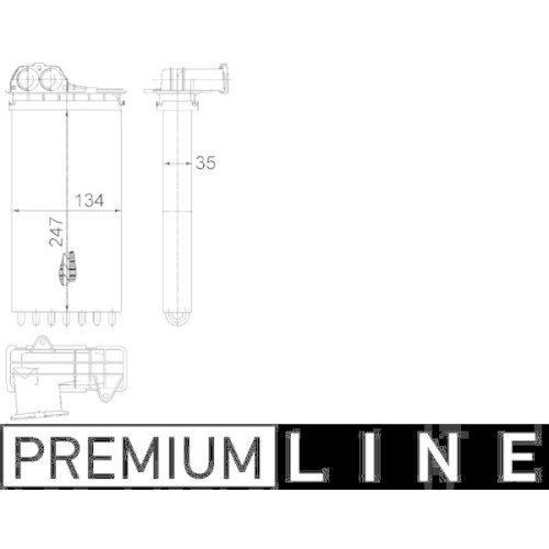 MAHLE Wärmetauscher, Innenraumheizung BEHR *** PREMIUM LINE ***