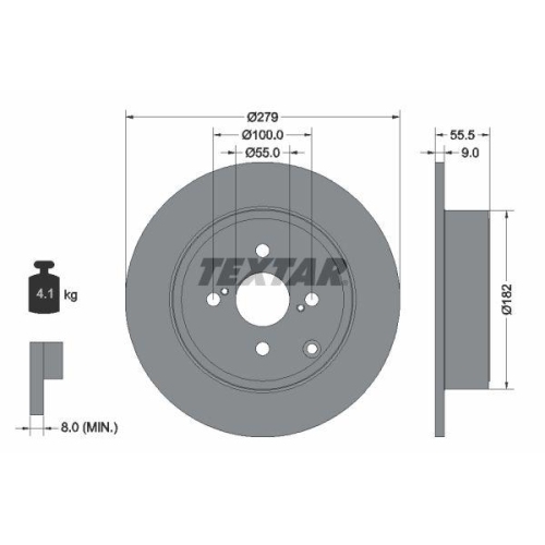 TEXTAR Bremsscheibe PRO