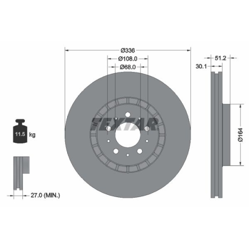 TEXTAR Bremsscheibe PRO+