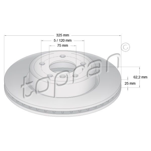 TOPRAN Bremsscheibe COATED