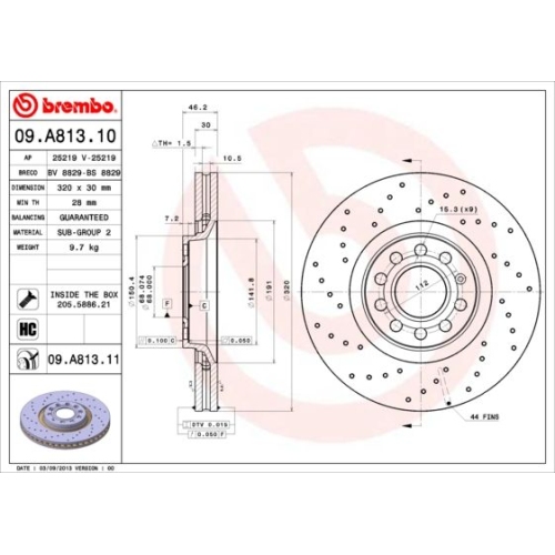 BREMBO Bremsscheibe PRIME LINE - UV Coated