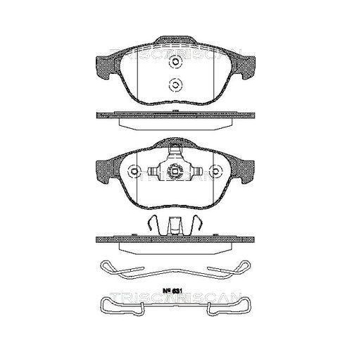 TRISCAN Bremsbelagsatz, Scheibenbremse