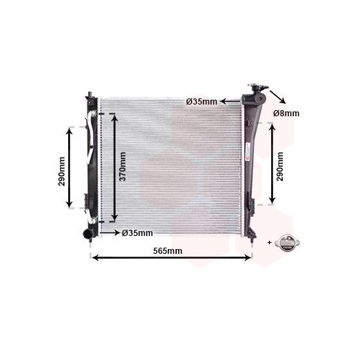 VAN WEZEL Kühler, Motorkühlung *** IR PLUS ***