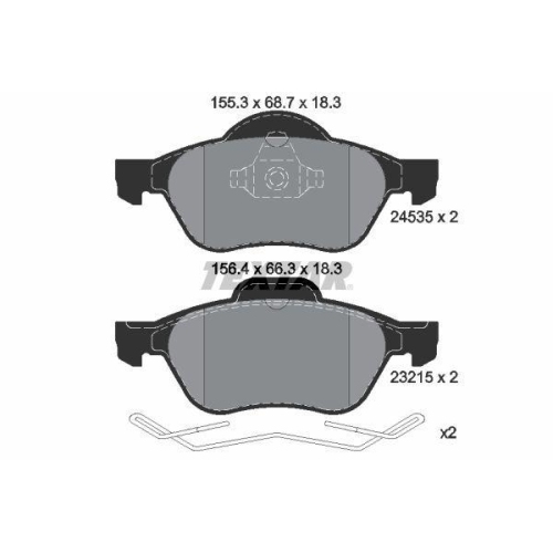 TEXTAR Bremsbelagsatz, Scheibenbremse Q+