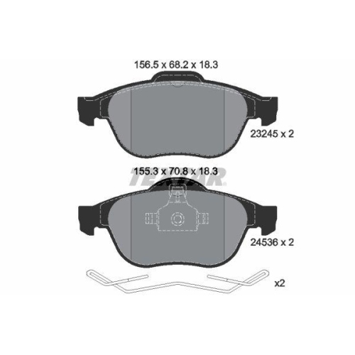 TEXTAR Bremsbelagsatz, Scheibenbremse Q+