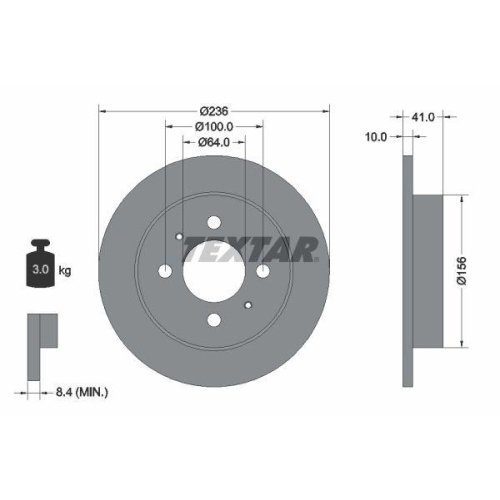 TEXTAR Bremsscheibe