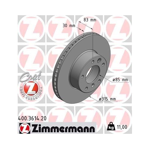 ZIMMERMANN Bremsscheibe COAT Z