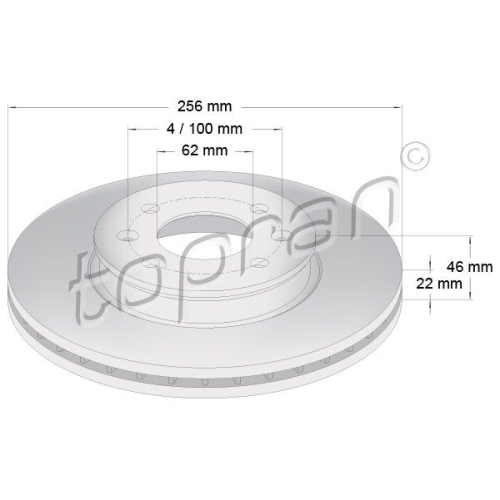 TOPRAN Bremsscheibe COATED