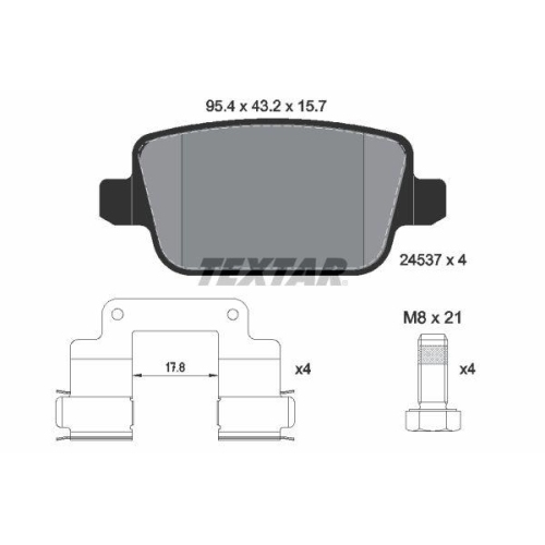 TEXTAR Bremsbelagsatz, Scheibenbremse Q+