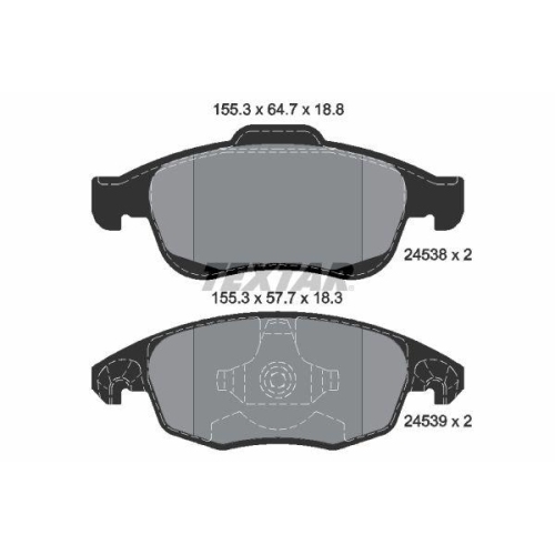TEXTAR Bremsbelagsatz, Scheibenbremse Q+