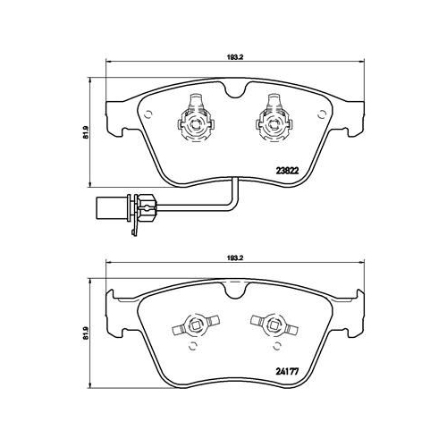 BREMBO Bremsbelagsatz, Scheibenbremse PRIME LINE