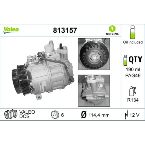 VALEO Kompressor, Klimaanlage VALEO ORIGINS NEW OE TECHNOLOGIE