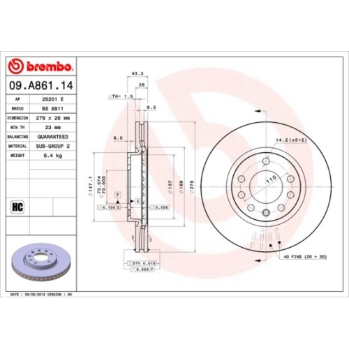 BREMBO Bremsscheibe PRIME LINE