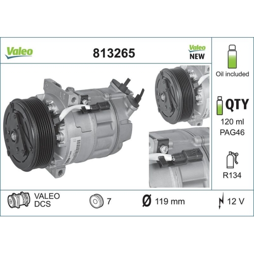 VALEO Kompressor, Klimaanlage VALEO ORIGINS NEW OE TECHNOLOGIE