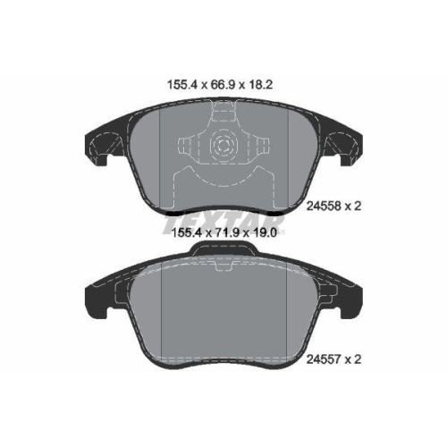 TEXTAR Bremsbelagsatz, Scheibenbremse Q+