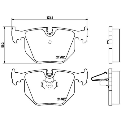 BREMBO Bremsbelagsatz, Scheibenbremse PRIME LINE