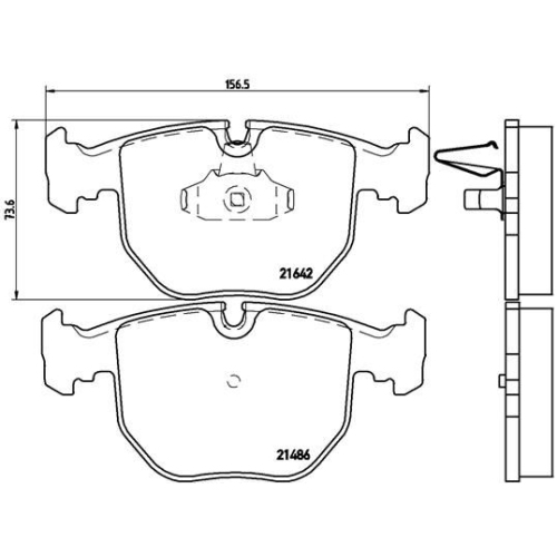 BREMBO Bremsbelagsatz, Scheibenbremse PRIME LINE