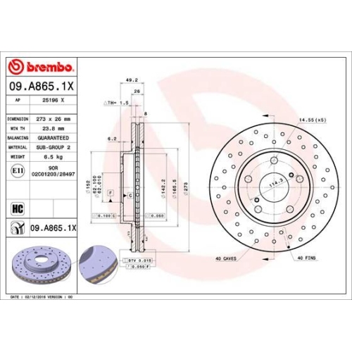 BREMBO Bremsscheibe XTRA LINE - Xtra