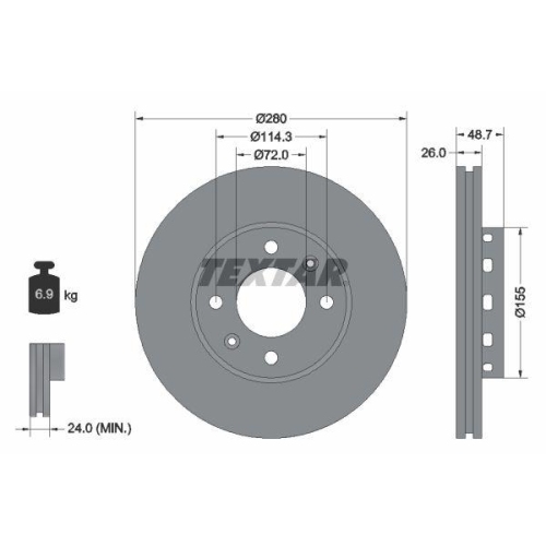 TEXTAR Bremsscheibe