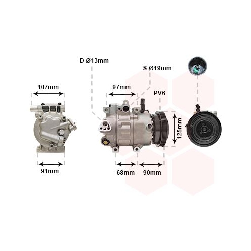 VAN WEZEL Kompressor, Klimaanlage