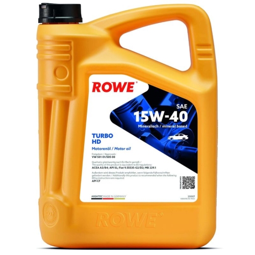 ROWE Motoröl HIGHTEC TURBO HD SAE 15W-40 (20007)