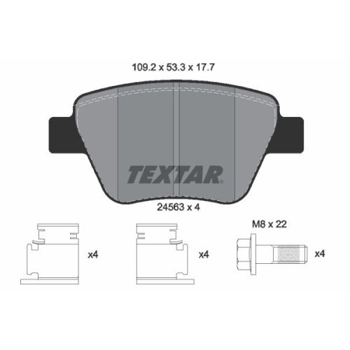 TEXTAR Bremsbelagsatz, Scheibenbremse Q+