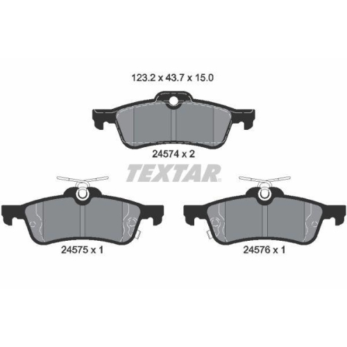 TEXTAR Bremsbelagsatz, Scheibenbremse Q+