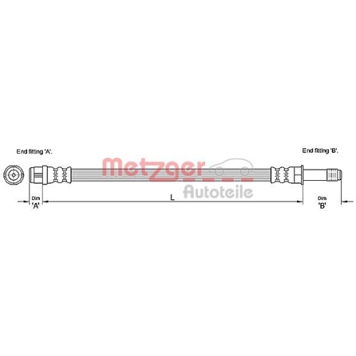 METZGER Bremsschlauch GREENPARTS