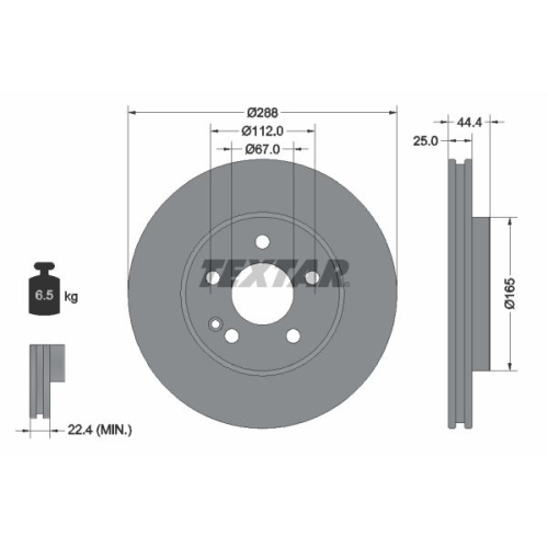 TEXTAR Bremsscheibe PRO+