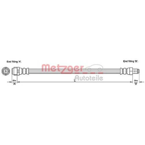 METZGER Bremsschlauch GREENPARTS