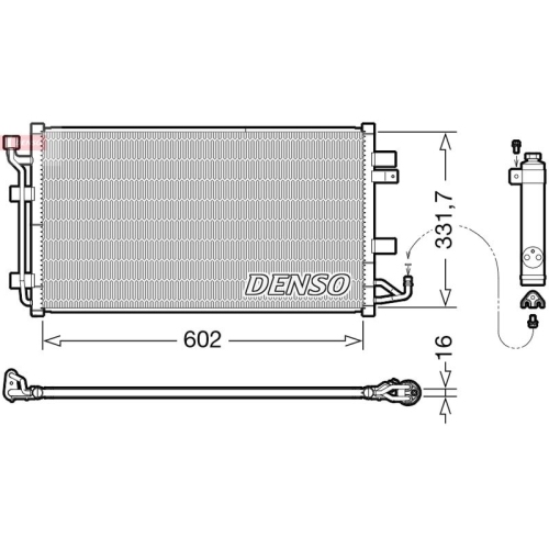 DENSO Kondensator, Klimaanlage