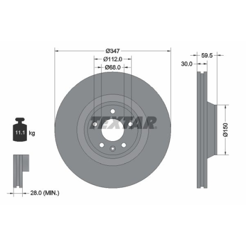 TEXTAR Bremsscheibe PRO+