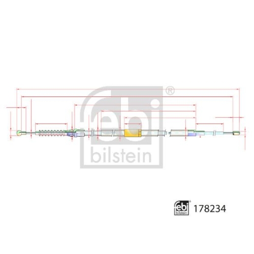 FEBI BILSTEIN Seilzug, Feststellbremse