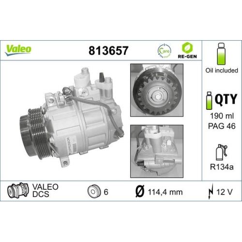 VALEO Kompressor, Klimaanlage VALEO RE-GEN AT