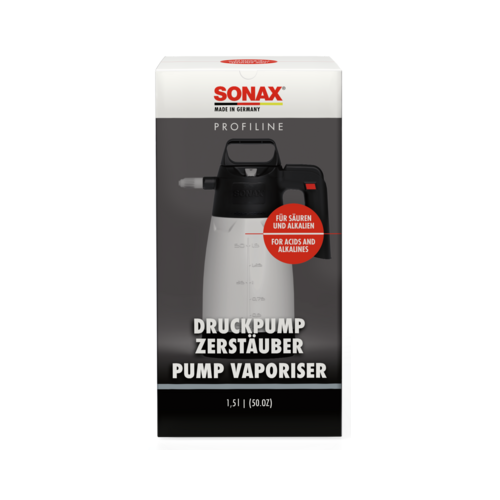 SONAX Druckluftpistole DruckpumpZerstäuber für Säuren+Alkalien