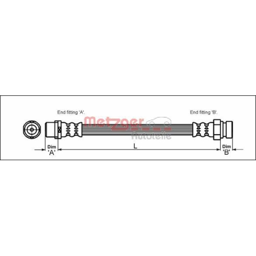METZGER Bremsschlauch