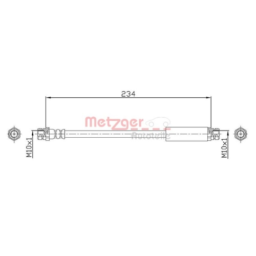 METZGER Bremsschlauch GREENPARTS