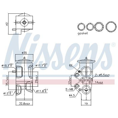 NISSENS Expansionsventil, Klimaanlage ** FIRST FIT **