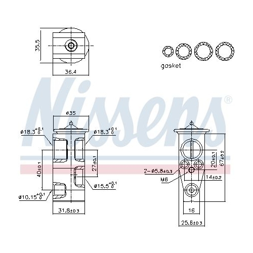 NISSENS Expansionsventil, Klimaanlage ** FIRST FIT **