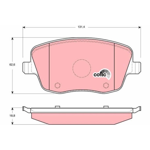 TRW Bremsbelagsatz, Scheibenbremse COTEC